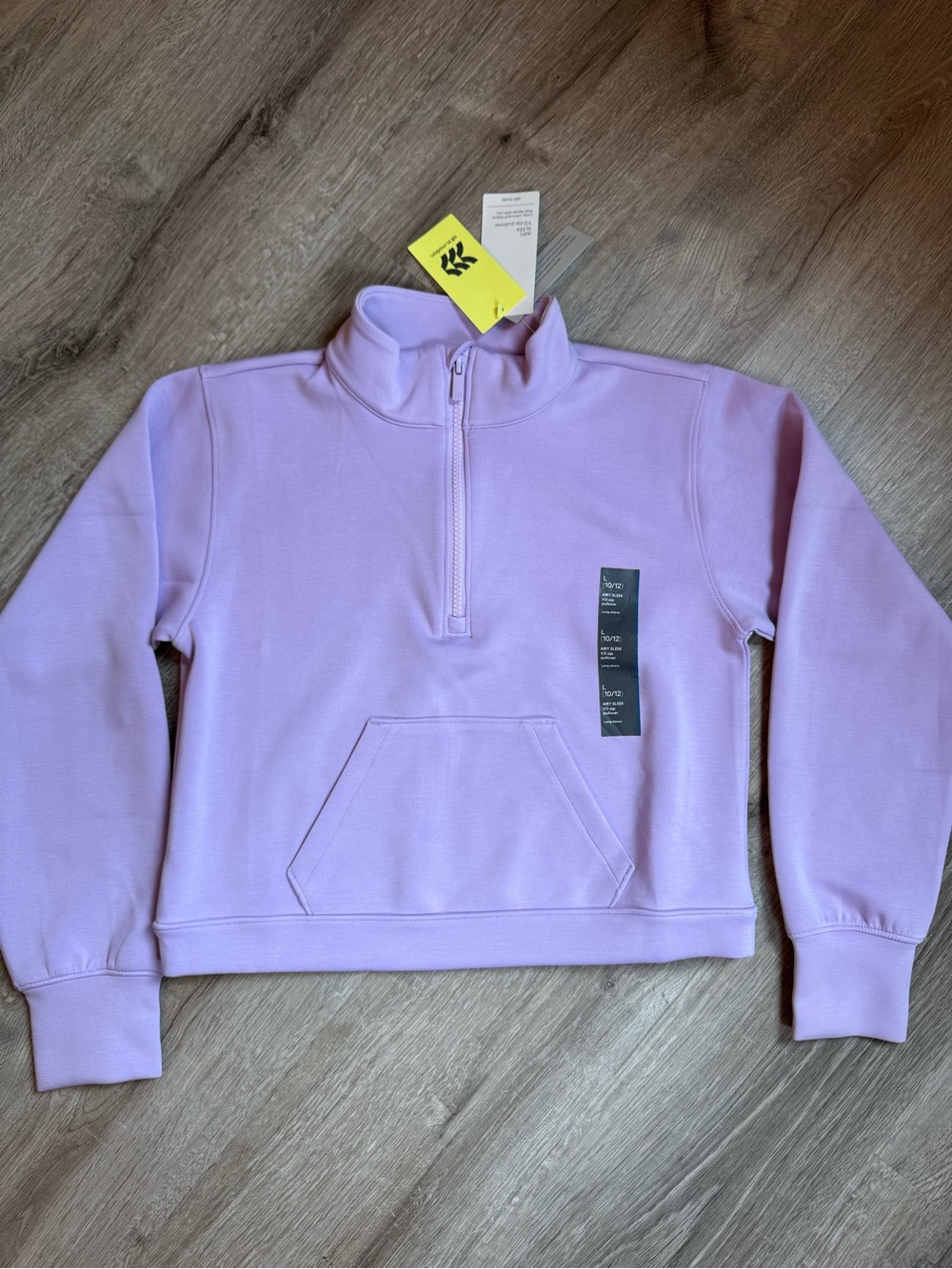 all in motion Lavender Half-Zip Cropped Pullover